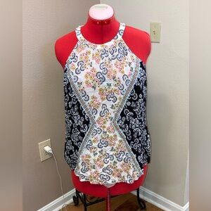 Pale Sky Womans Flowy Tank Top Size Large